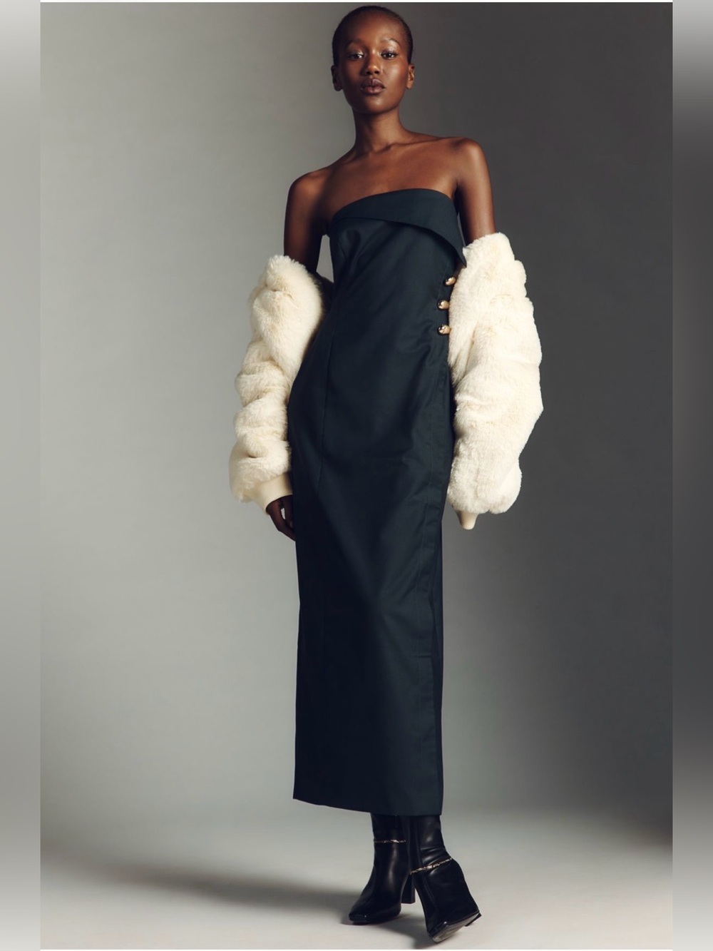 Anthropologie 4th & Reckless Margot Strapless Midi Dress